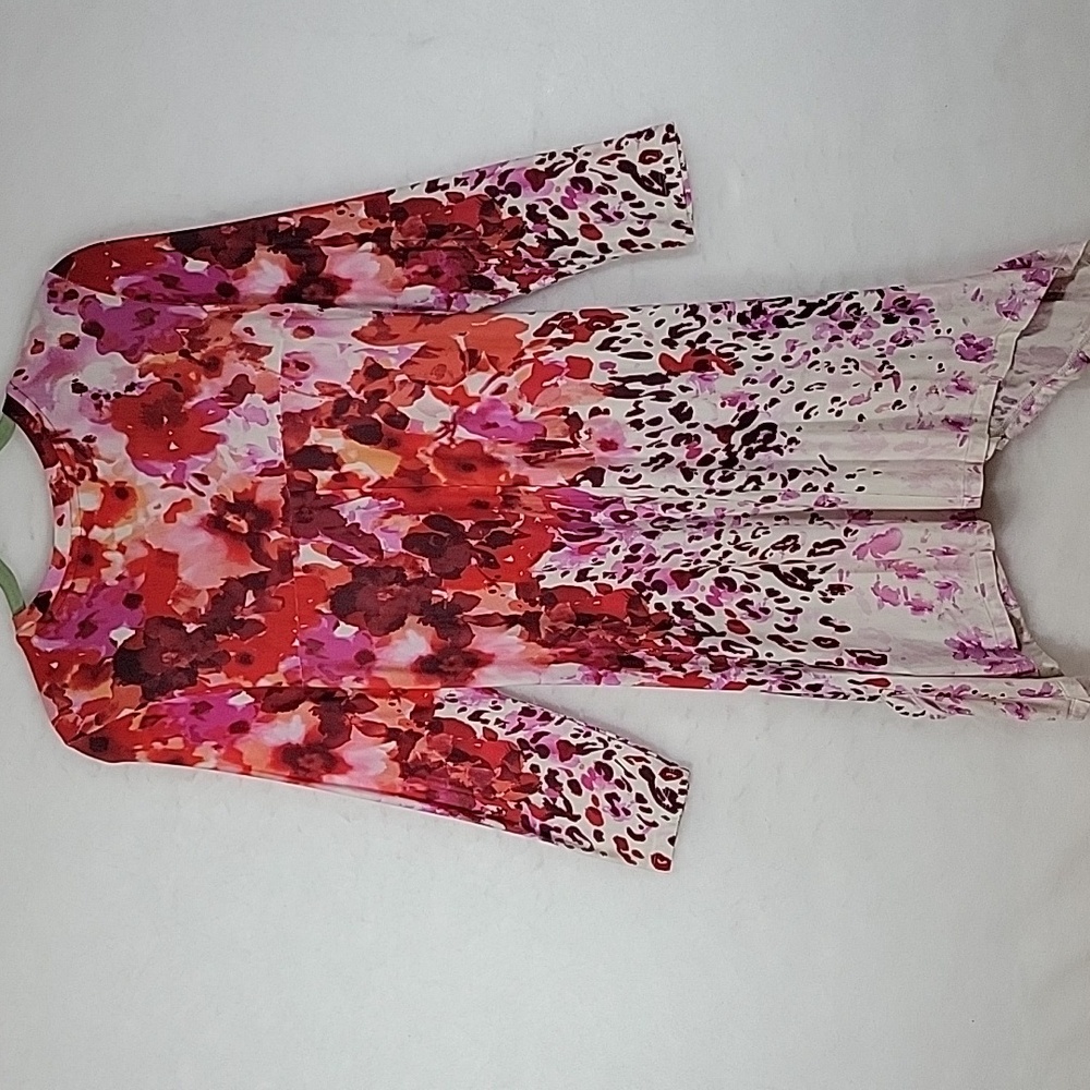 LOGO By Lori Goldstein Abstract Floral Long Tunic Size M - Picture 8 of 8